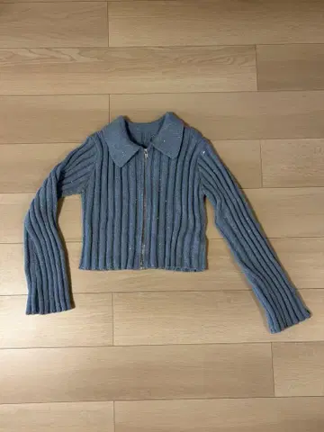 [ Wcloset ] 스팽글 ZIP 니트 택 포함 새상품