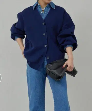 미사용 택 포함 립 가디건