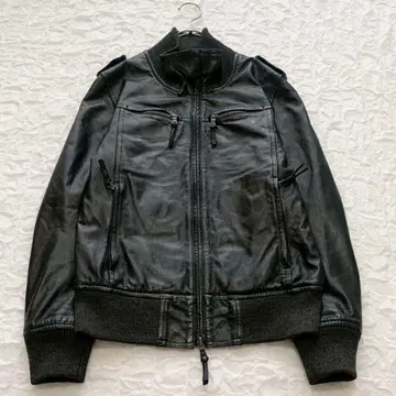 더퍼 [M] 레더 자켓 싱글 라이더스 에폴렛 양가죽