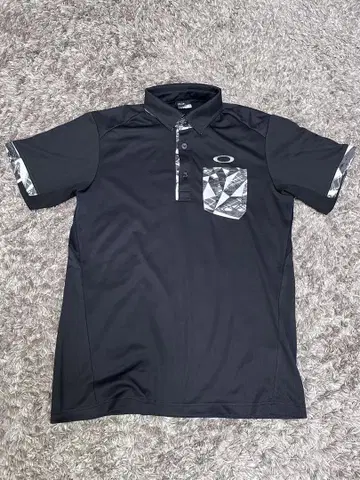 Oakley 골프 블랙 피케 셔츠 남성용 사이즈 L
