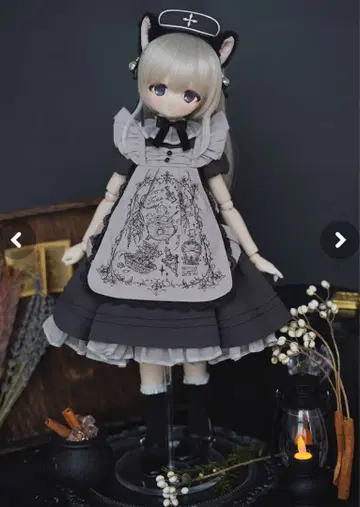 MDD 아웃핏 고양이 귀 원피스 딜러 제작 1/4 인형 의류