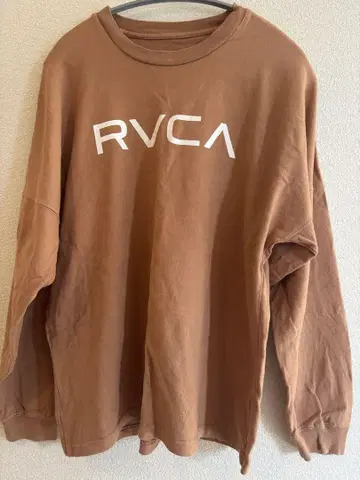 RVCA 긴팔 티셔츠 S 사이즈 브라운 남성용 트레이닝복