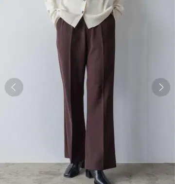 yuw 유우 플레어 팬츠 브라운 사이즈 L