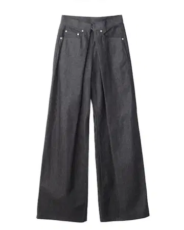 WOMENS RIGID DENIM WIDE PANTS