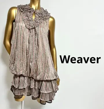 [ 3723 ] Weaver 하트 무늬 프릴 원피스 M