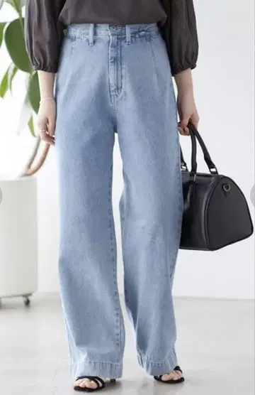 [세탁 가능] SLOBE IENA Le Denim 배기 팬츠 40