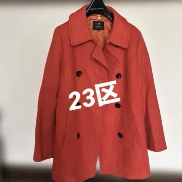 23구 오렌지 더블 브레스트 코트 사이즈 46