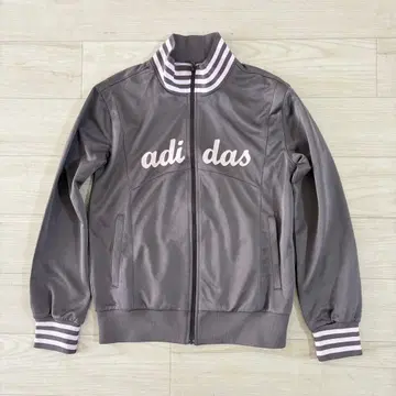 adidas 저리 트랙 자켓 브라운 모카 핑크 M 문자 로고