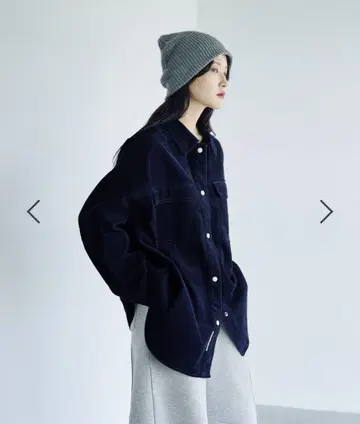 완판템 새상품 LEPSIM 코듀로이 BIG 셔츠 네이비