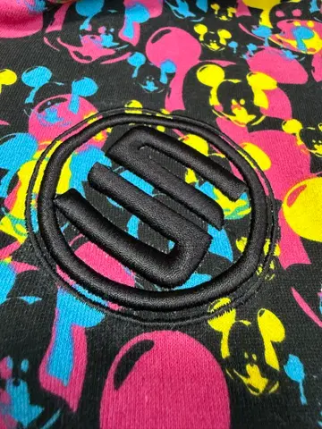 로지샹 STAGE 디즈니 콜라보 미키 올 패턴 W 지퍼 후드티 L 대만