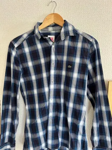 LACOSTE L!VE 옴브레 체크 라코스테 긴팔 셔츠 38