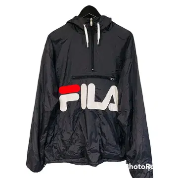휠라 FILA 나일론 자켓 풀오버 하프 지퍼 빅 로고