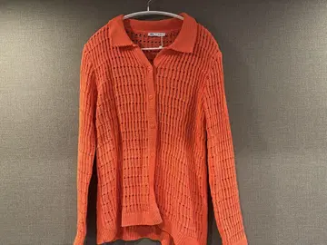 ZARA 오렌지 M 사이즈 긴팔 가디건 겸 니트
