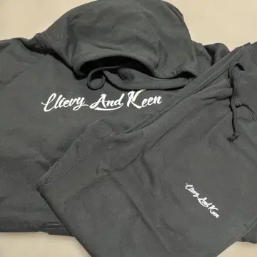 Clivery And Keen 블랙 후드 부착 맨투맨 L 미사용