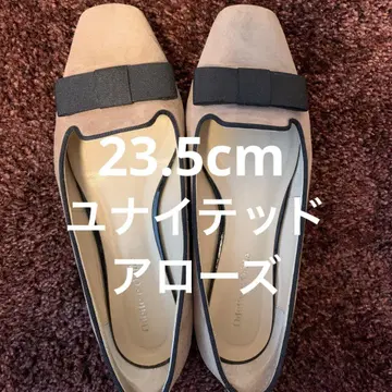 23.5cm 베이지 스웨이드 플랫슈즈