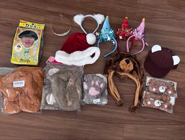 할로윈 파티 굿즈 모자 마스크 룸슈즈 등 묶음 판매 곰