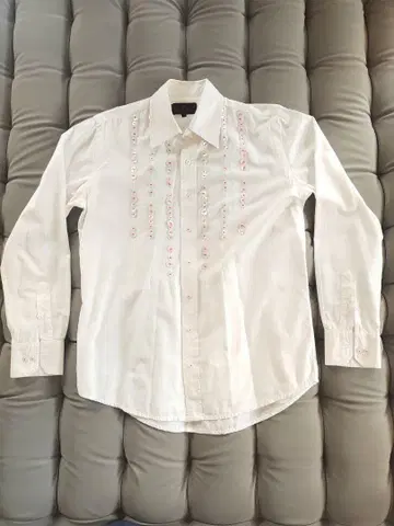 ETRO 조개 버튼 자수 남성용 셔츠