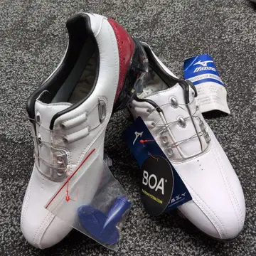 제넴 008 보아 Mizuno 골프화 [25.5 EE] 화이트 레드
