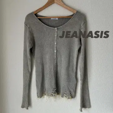 [ 컨디션 최상 ] JEANASIS 빈티지 가공 니트