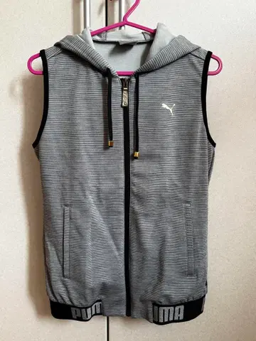 [ 새상품급 ] PUMA 후드 부착 베스트 M 사이즈
