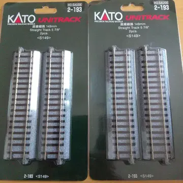 카토 HO 2-193 HO 유니트랙 직선 레일 149mm 2개입
