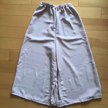 기모노 리메이크 실크 와이드 팬츠 옅은 보라색