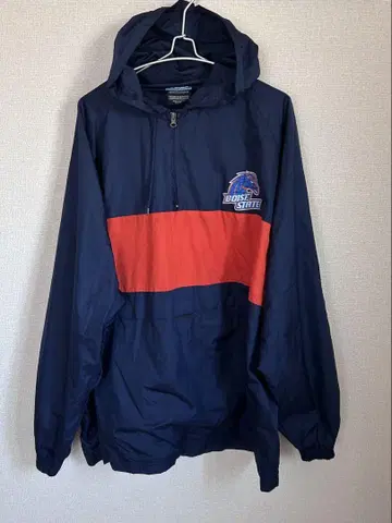 NCAA 후드 부착 나일론 자켓 2XL 네이비/오렌지