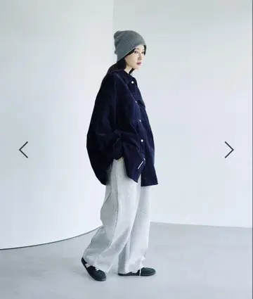 LEPSIM 렙심 퍼프 에어 배럴 맨투맨 그레이 배럴 팬츠