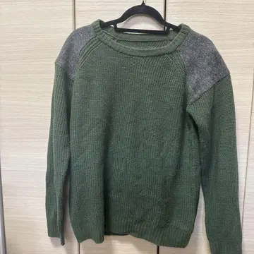 Harris Tweed 그린 니트 스웨터