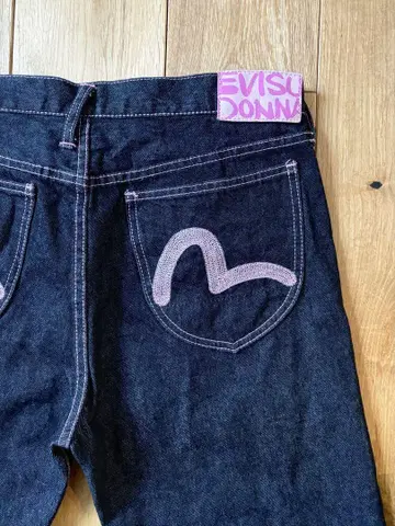 EVISU DONNA 에비수 돈나 적미 데님 32 빈티지 핑크