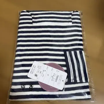 천사의 면 쉬폰 긴팔 스트라이프 T셔츠 M 네이비 화이트