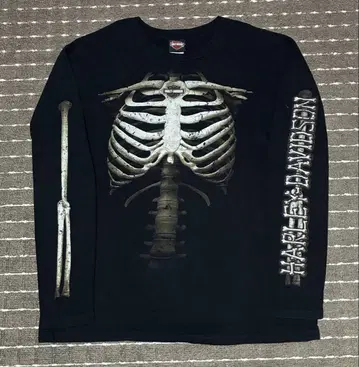 XL harley davidson 롱T 뼈 본 스켈레톤 스컬