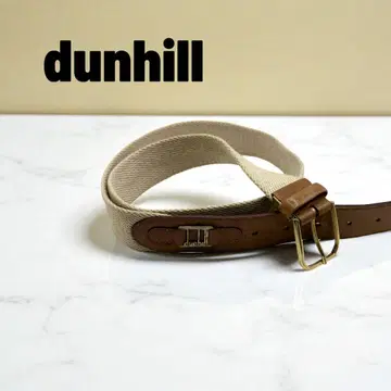 dunhill 던힐 벨트 남성용 캔버스 가죽 골드 금장 장식