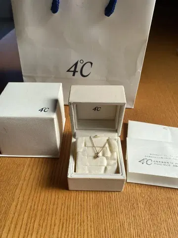 4C 10k 심플 로즈 골드 목걸이
