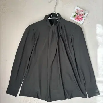 [ 새상품급 ] 가마쿠라 셔츠 보타이풍 오버 블라우스