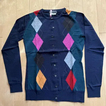 John Smedley 아가일 무늬 가디건 S