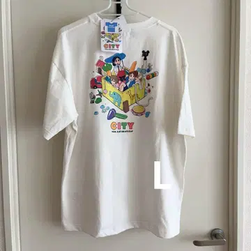 CITY 아라이 케이이치 모쿠메세이장 삼인조 T셔츠 L사이즈