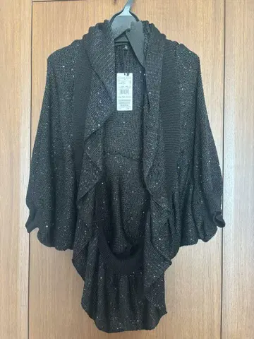 Epoca 라메 믹스 블랙 가디건 사이즈 40