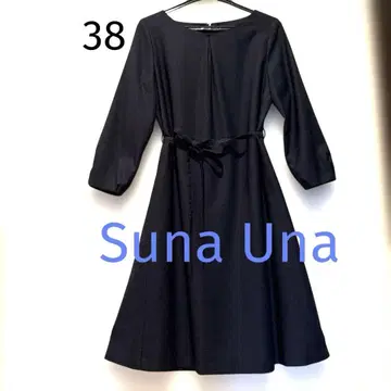 Sun Una 긴팔 네이비 원피스