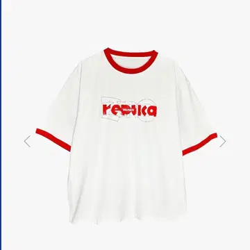 Vaundy replica ZERO 로고T셔츠 레드 x 화이트 M사이즈
