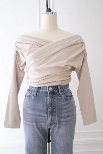 Asymmetric Cotton blend Jersey Top