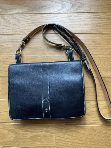 Leather Studio KAZU 숄더백 블랙 일본제 가죽