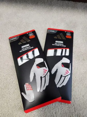 ADIZERO 골프 그로브 왼손잡이용 23cm 2개 화이트/레드