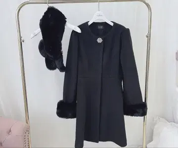 evelyn 에블린 비쥬 코트 블랙