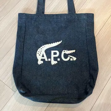 A.P.C. LACOSTE 콜라보 데님 토트백