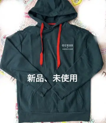 GUESS GENE 콜라보 후드티 후디 그린 S 사노 레오