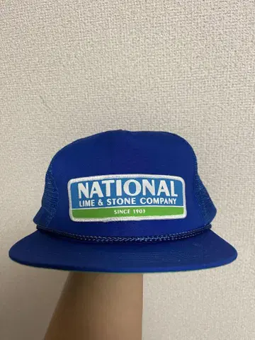 내셔널 라임&스톤 트래커 캡 메쉬 빈티지