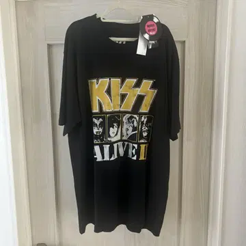 KISS ALIVE II 블랙 T셔츠 4L