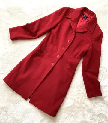 자라 베이직 ZARA 코트 레드 빨간색 울 캐시미어 M 사이즈