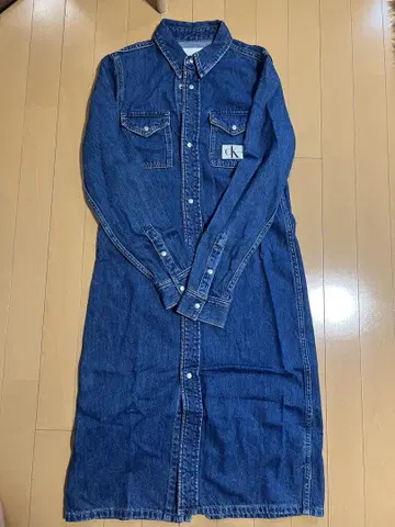 [새상품급] Calvin Klein Jeans 데님 셔츠 원피스 XS